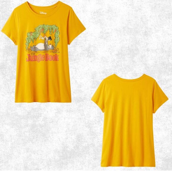 NWT Torrid Size 1 Jungle Book Tee Golden Yellow Disney Graphic Plus Size T-Shirt - Picture 1 of 9